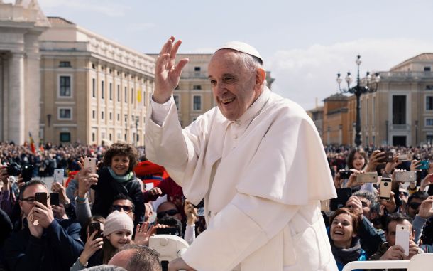 The Pope held his Urbi et Orbi blessing in front of a crowded St. Peter’s Square